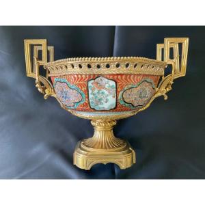 Coupe polylobée En Porcelaine D’imari Napoléon III fin 19éme Siècle 