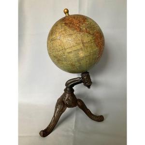 Small Terrestrial Globe Late 19th Century By Ch. Perigot Paris