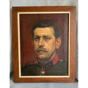 Military Portrait Of An Officer By E.doutreligne Roubaix School 