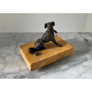 Chien En Bronze D’époque 19éme Siècle 