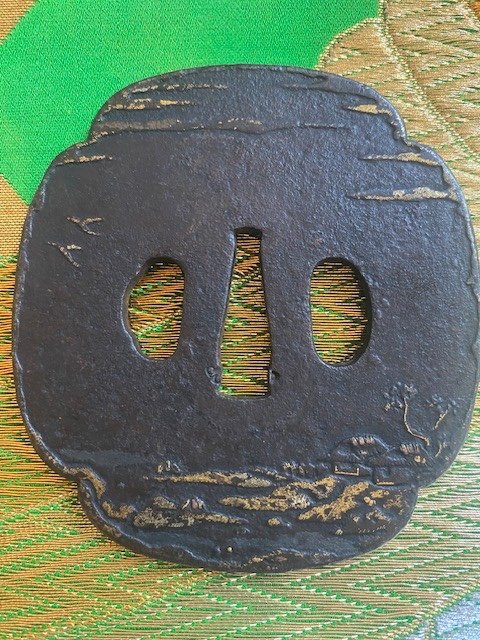 Tsuba A Decor De Paysage-photo-2