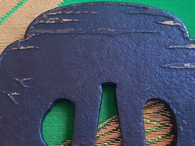 Tsuba A Decor De Paysage-photo-3