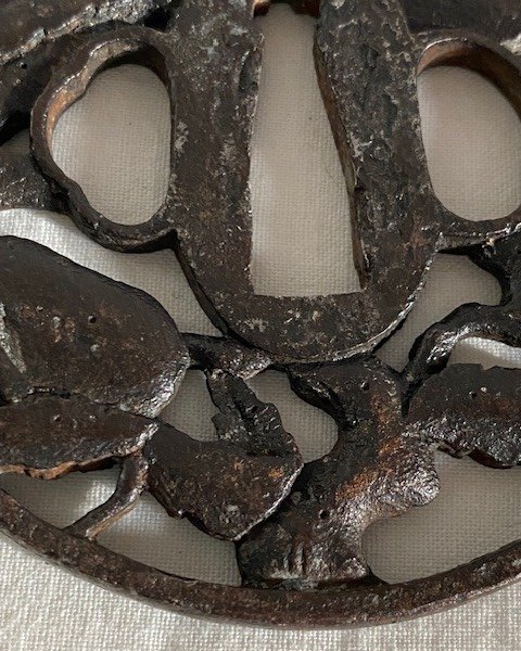 Tsuba A Decor De Feuilles Et De Fruits-photo-4