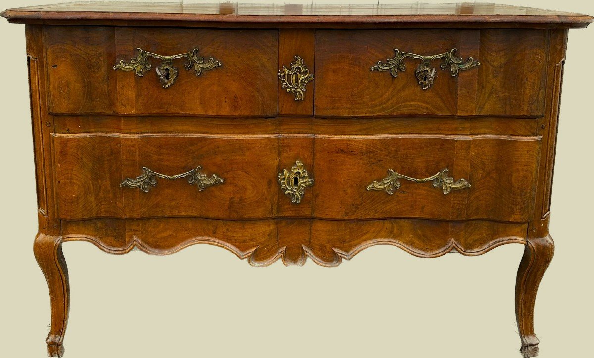 Commode Sauteuse XVIII° Noyer-photo-2