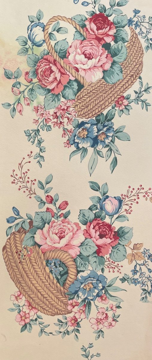 Original 1930s Wallpaper Gouache