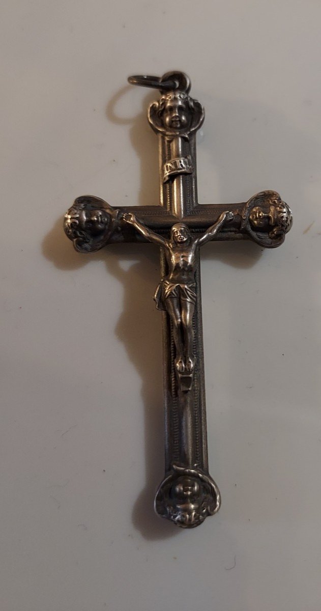 Rare And Beautiful Set Of The Holy Family And Crucifix In Silver-photo-2