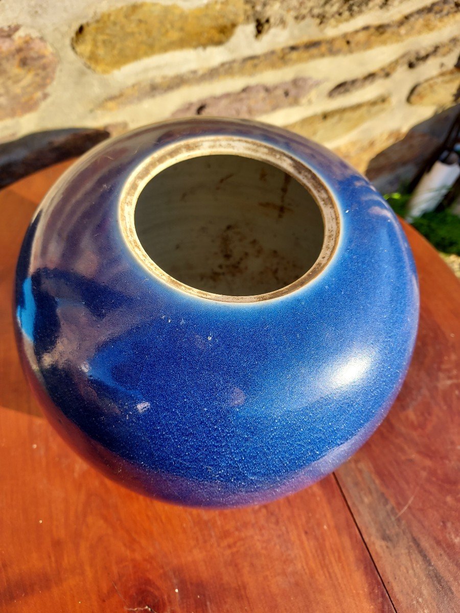 Pot à Gingembre Bleu Poudré Vers 1880 Dynastie Qing-photo-3