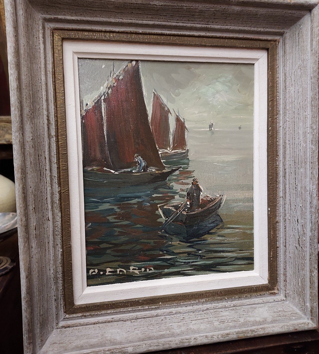 Tableau Marine Bretonne Par Pierre Cario -photo-4