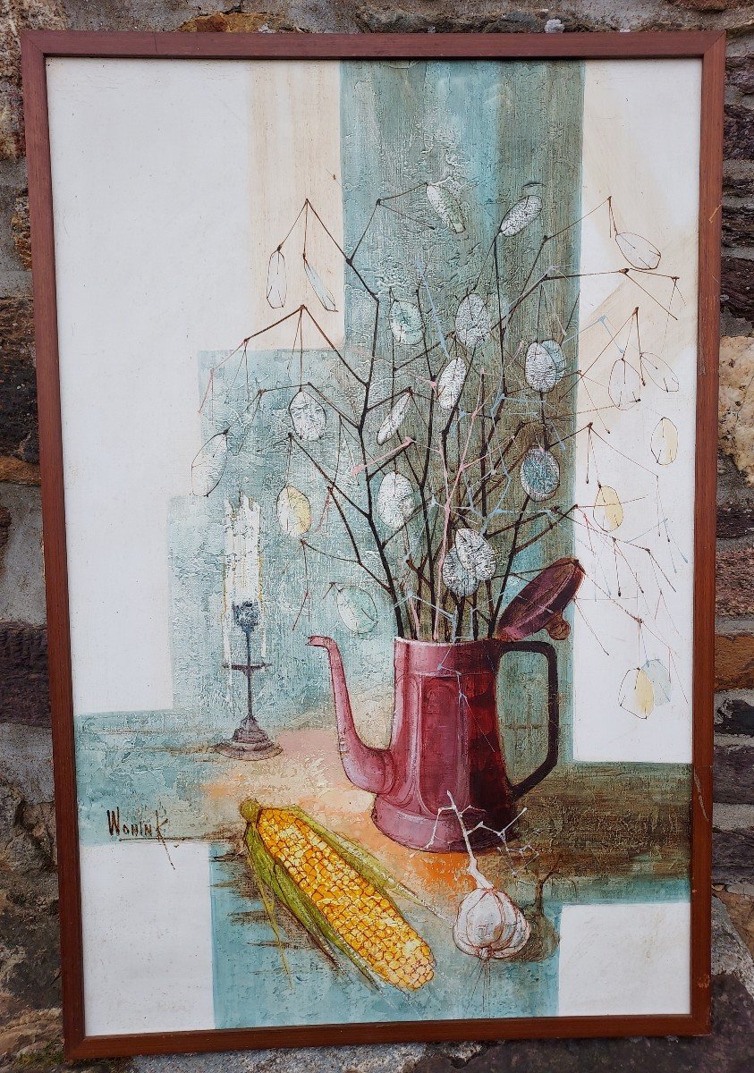 Oil On Canvas, Still Life Signed Wonink