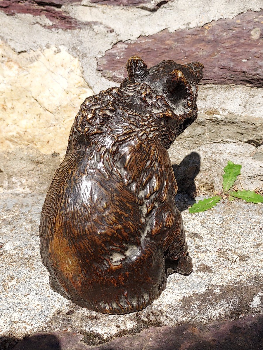 Ours Rugissant Bronze à La Cire Perdue-photo-5