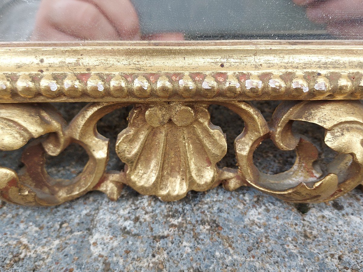 Miroir Style Baroque En Bois Doré-photo-3