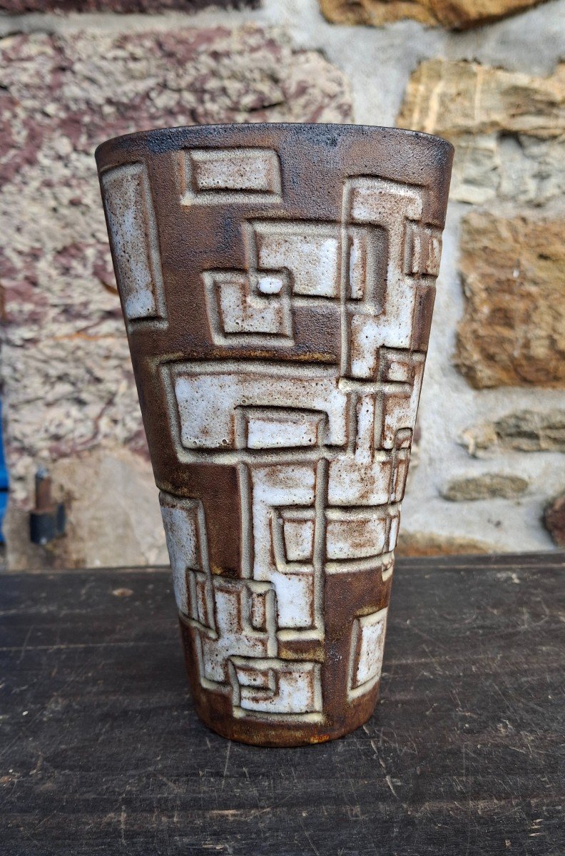 Kostanda Vallauris Geometric Decoration Vase