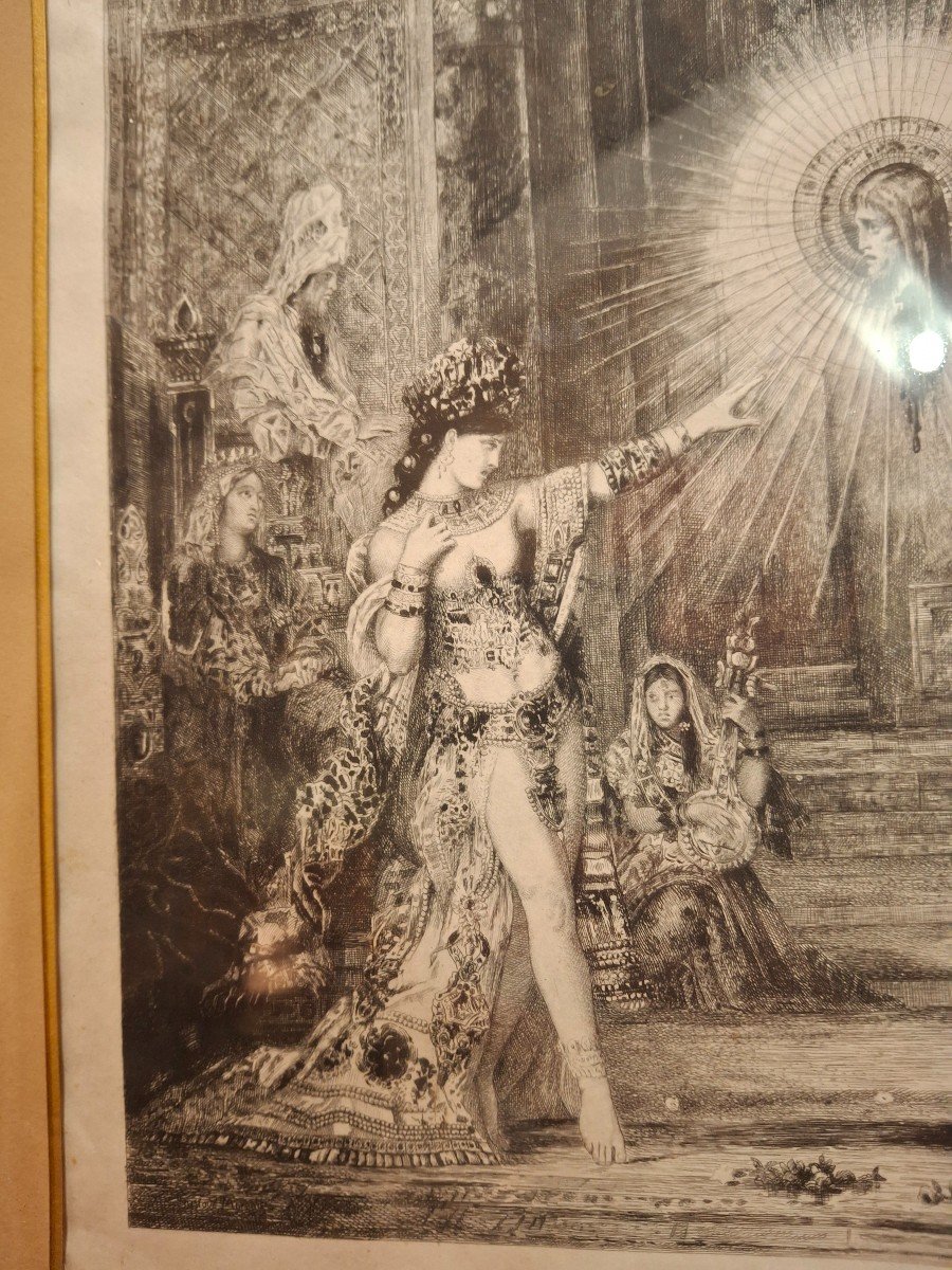 Gaujean The Apparition Engraving After Gustave Moreau-photo-1