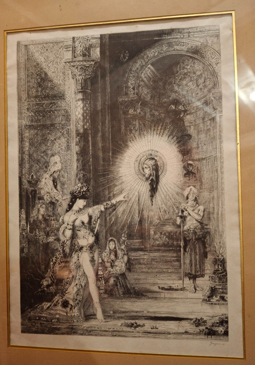 Gaujean The Apparition Engraving After Gustave Moreau