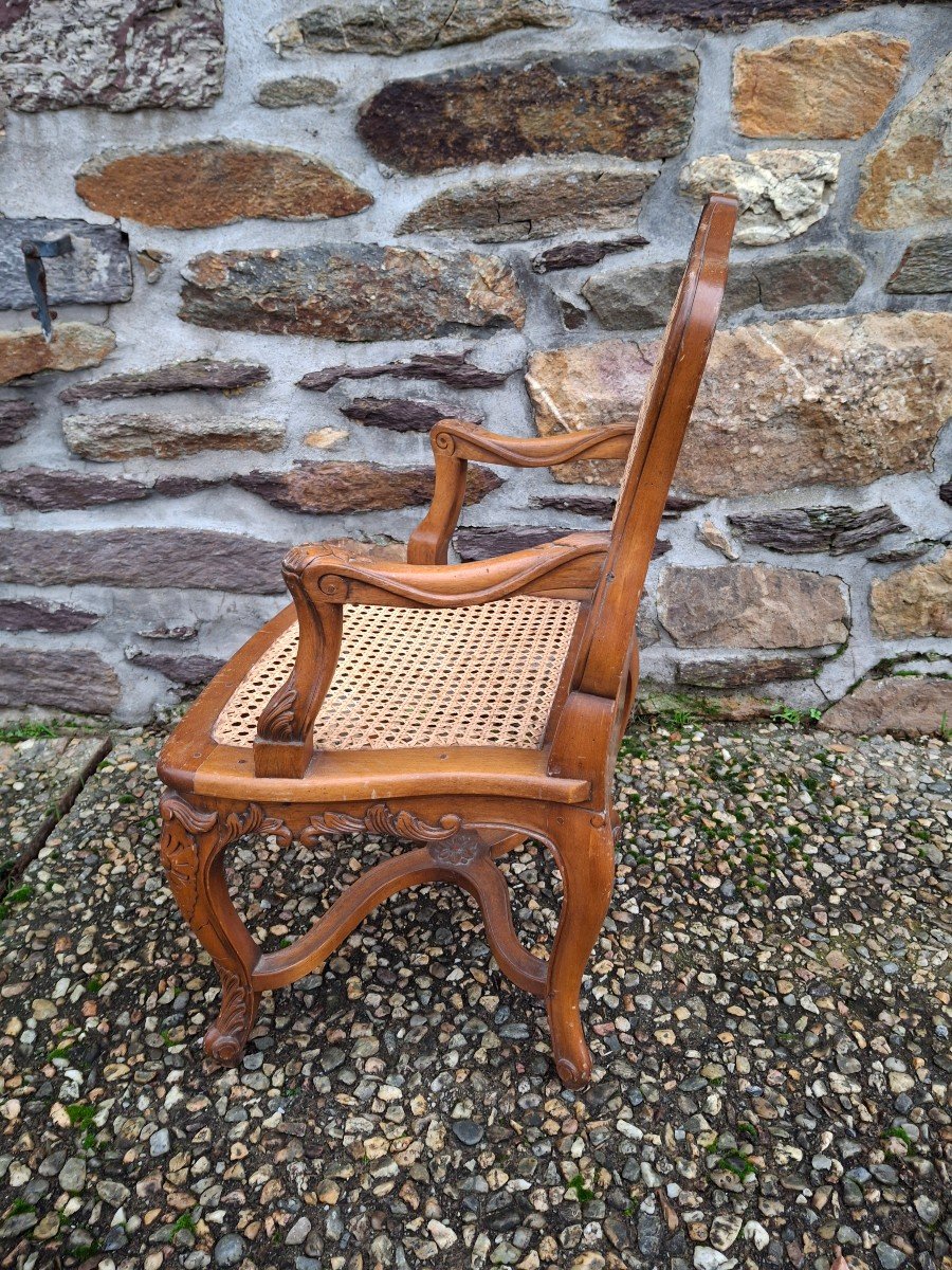 Louis XV Style Caned Child's Armchair-photo-4