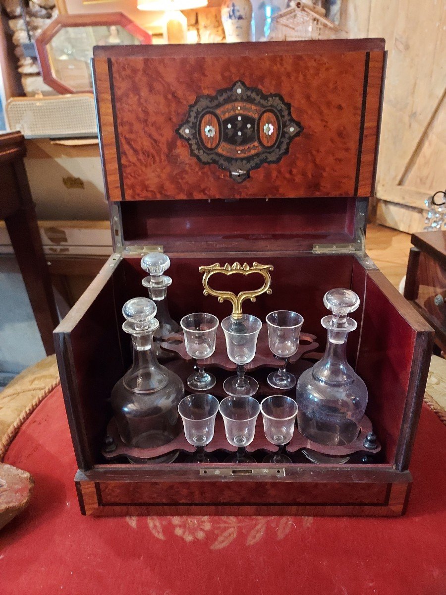 Napoleon III Liquor Cellar In Nineteenth Marquetry-photo-4