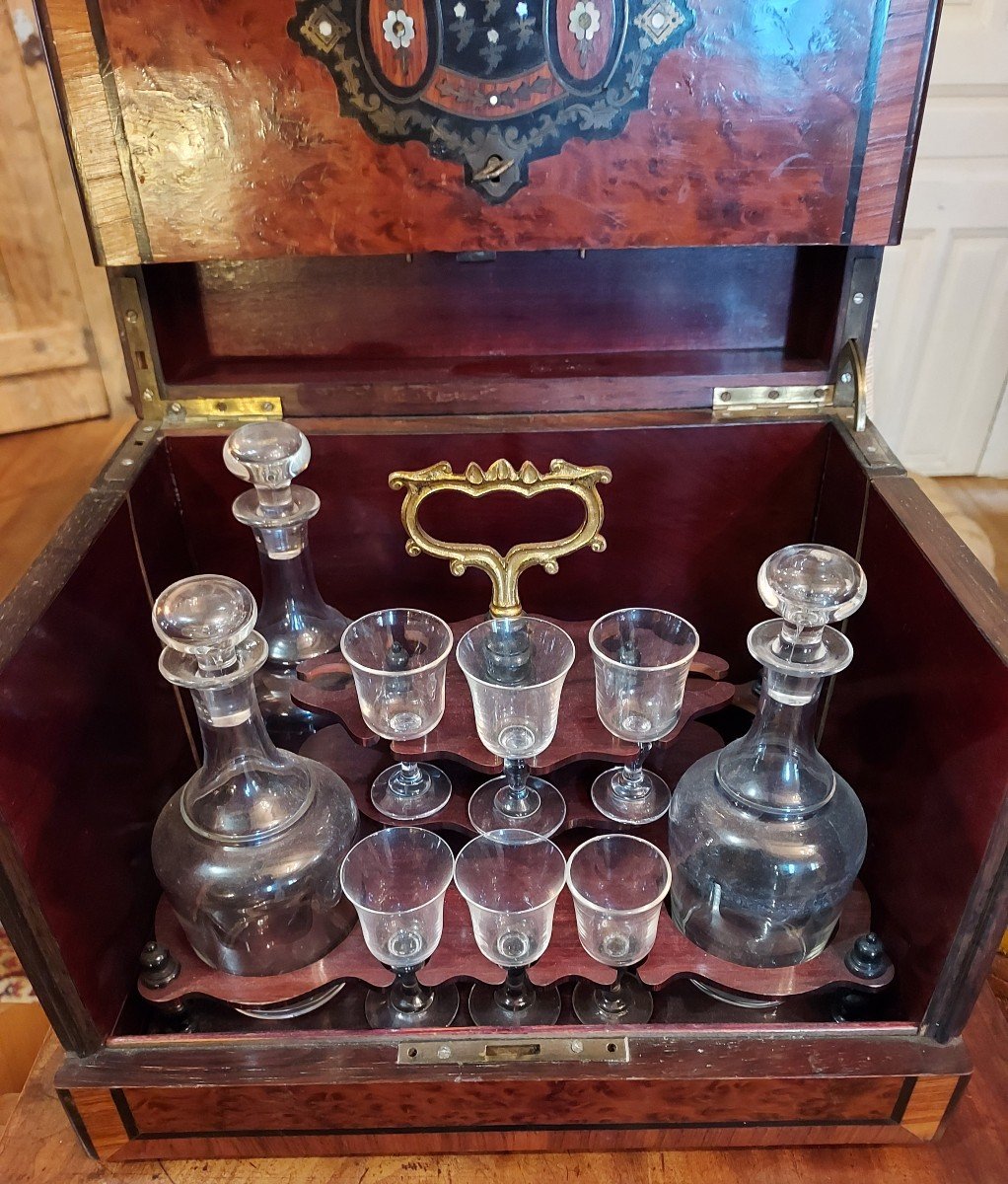 Napoleon III Liquor Cellar In Nineteenth Marquetry-photo-6