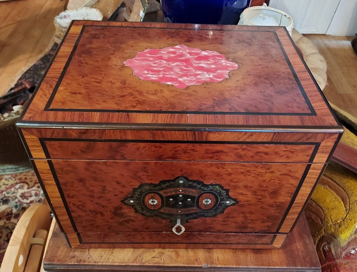 Napoleon III Liquor Cellar In Nineteenth Marquetry