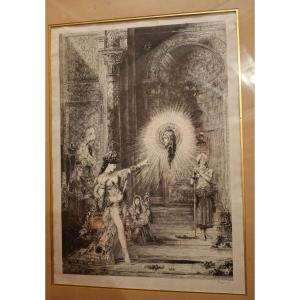 Gaujean The Apparition Engraving After Gustave Moreau