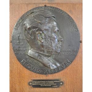 Bronze Medal Portrait Of Louis Pasteur By Ringel d'Illzach 