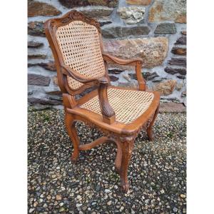 Louis XV Style Caned Child's Armchair