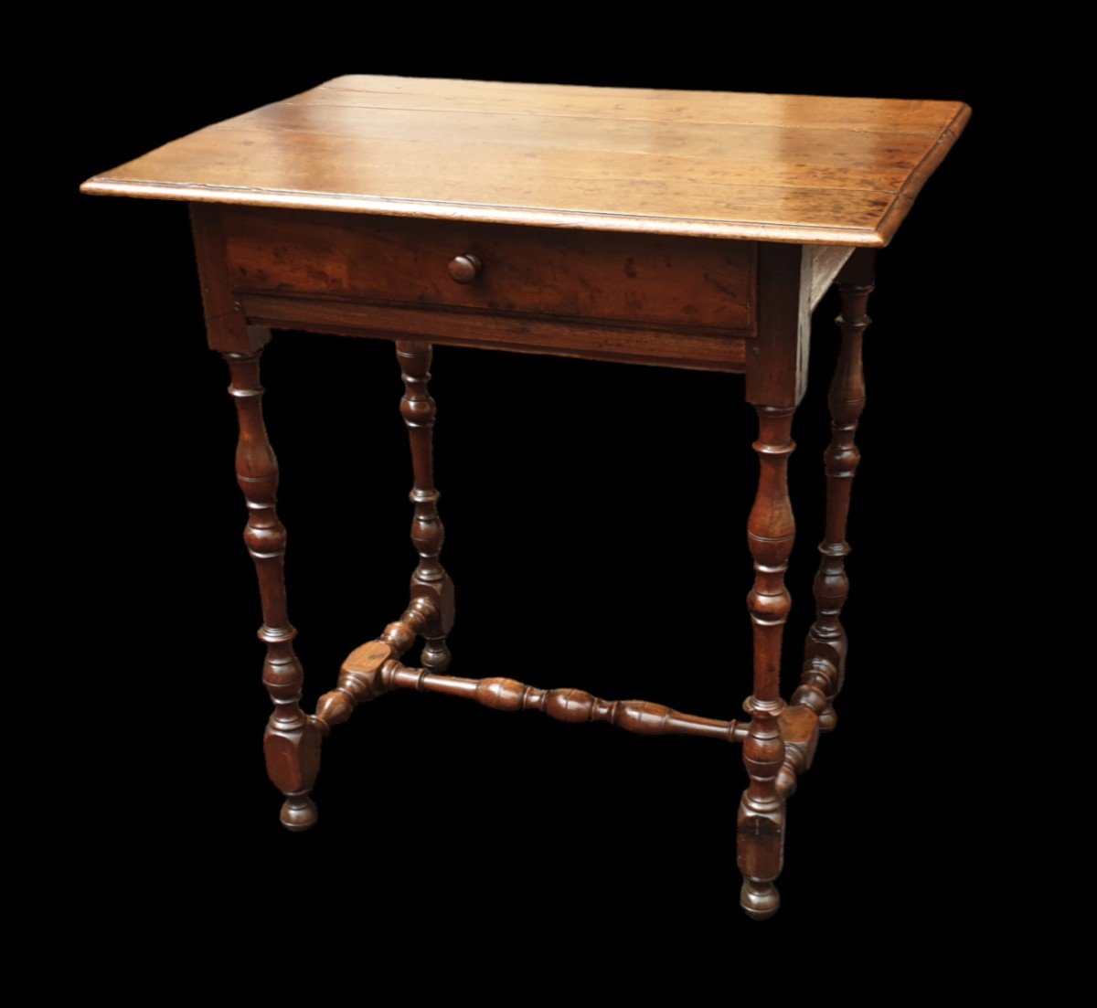 Small Table In Walnut Wood, Louis XIII Period-photo-8