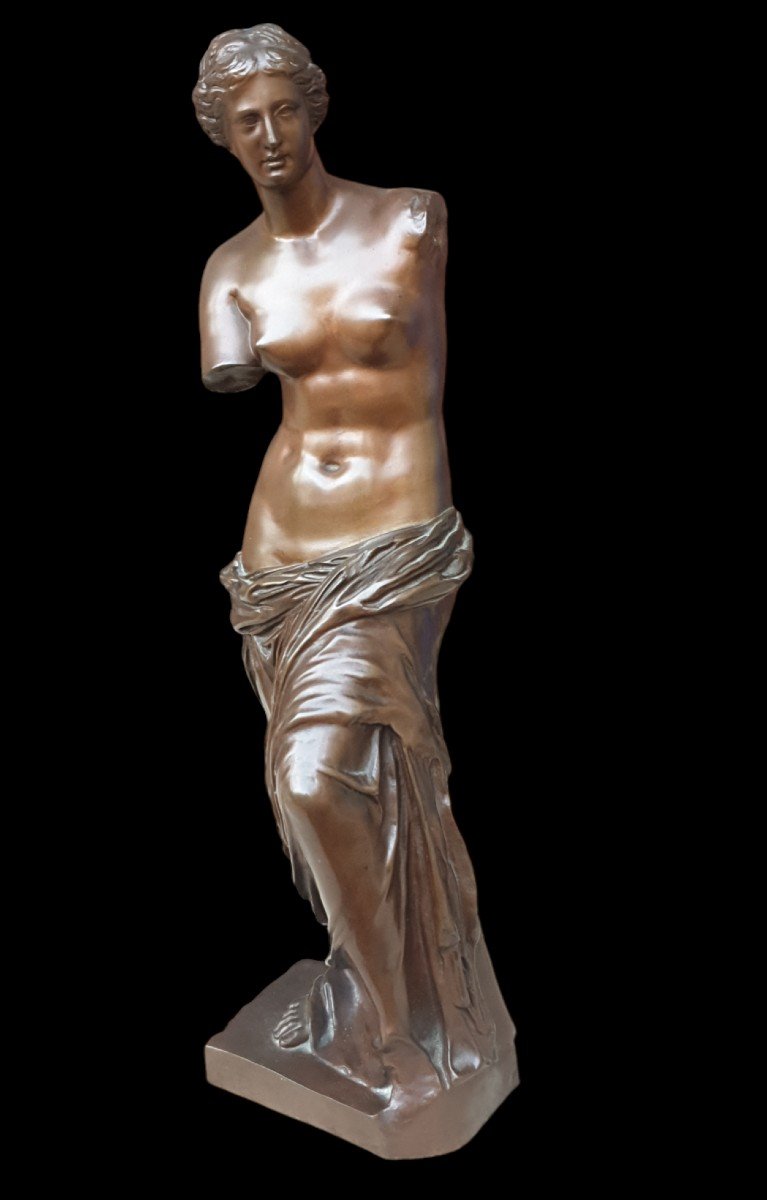 Bronze Woman With Drapery In Antique Style, 19th Century 