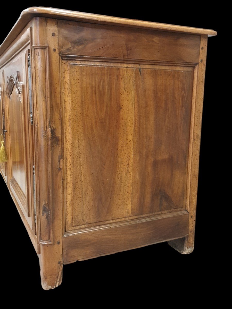 18th Century Three-door Sideboard In Blond Walnut -photo-2