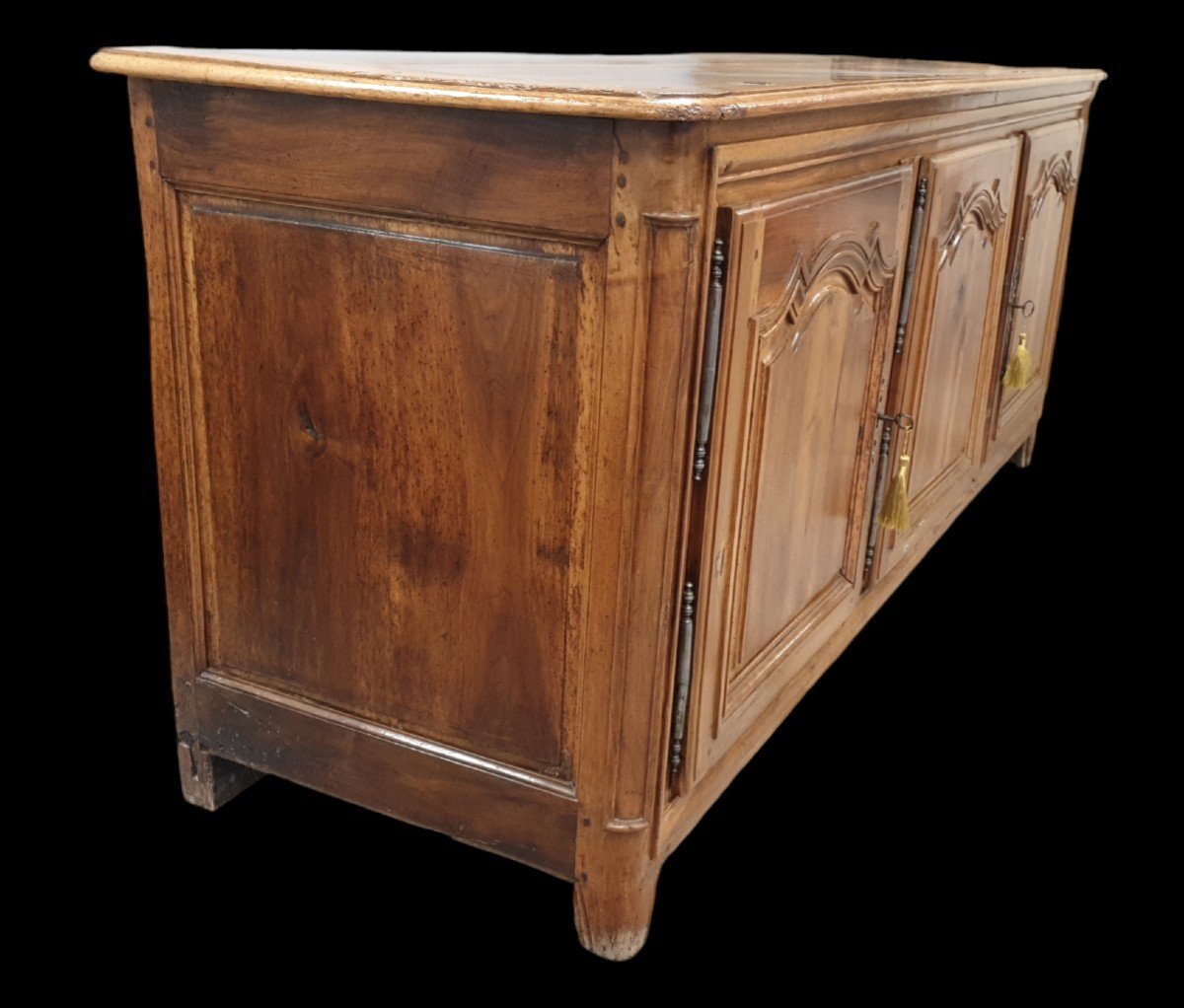 18th Century Three-door Sideboard In Blond Walnut -photo-3