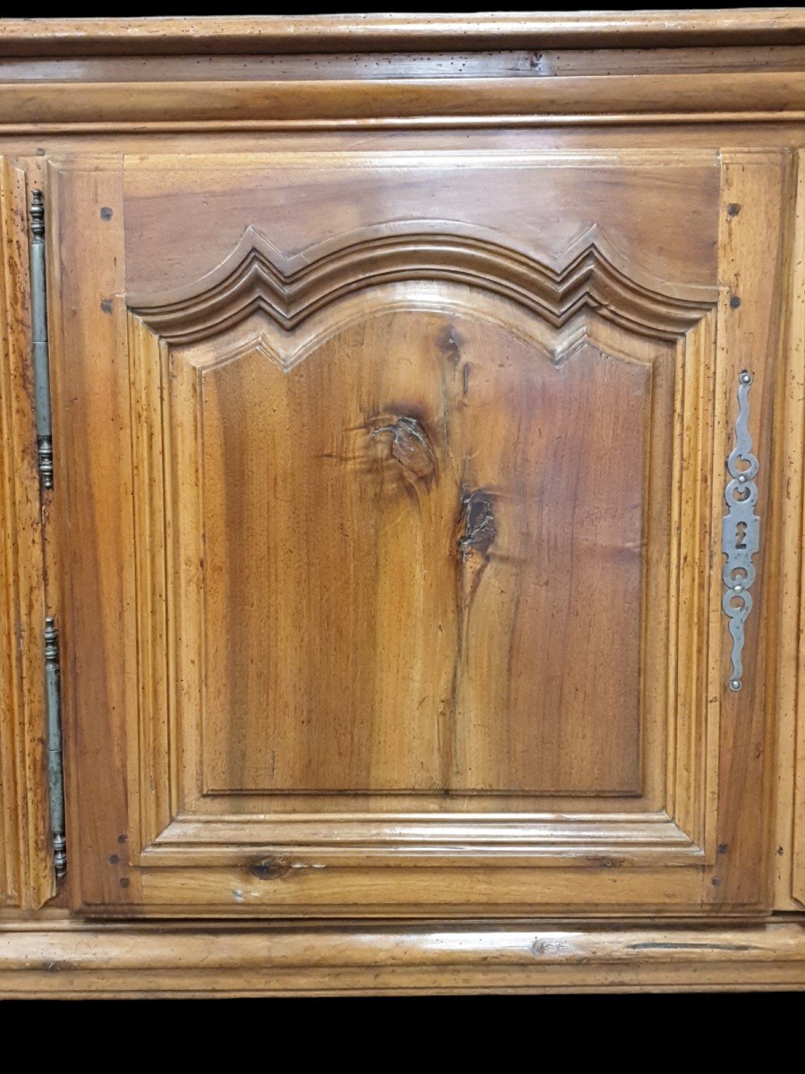 18th Century Three-door Sideboard In Blond Walnut -photo-2