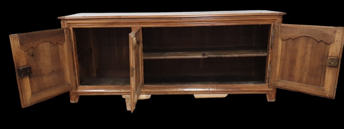 18th Century Three-door Sideboard In Blond Walnut -photo-6