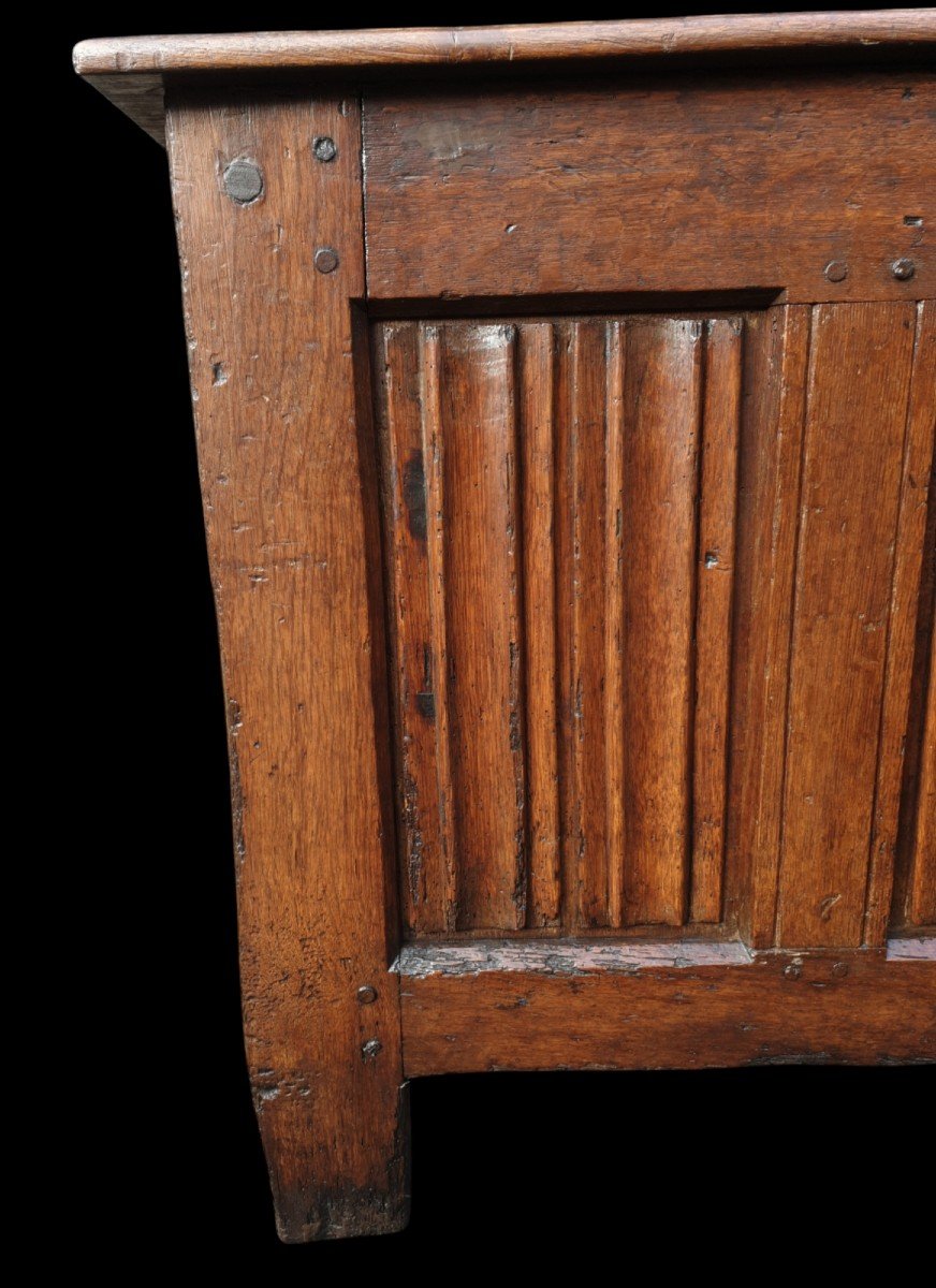 Gothic Oak Chest 15th/16th Century -photo-3