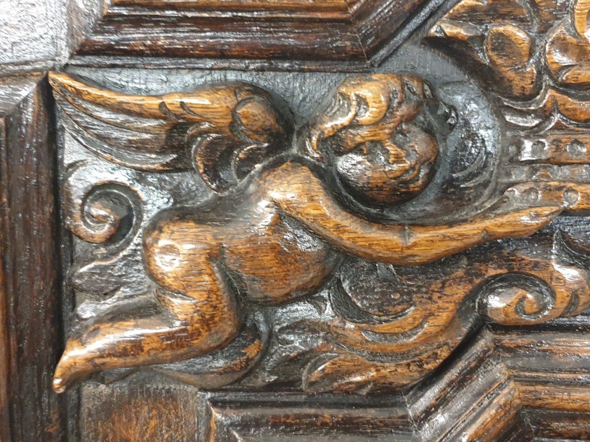 Panel Of A Character With A Bouquet Of Flowers, 17th Century -photo-2