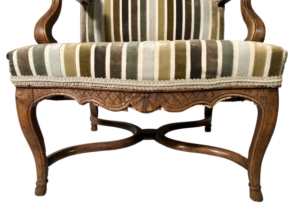 Regency High Back Walnut Armchair-photo-2