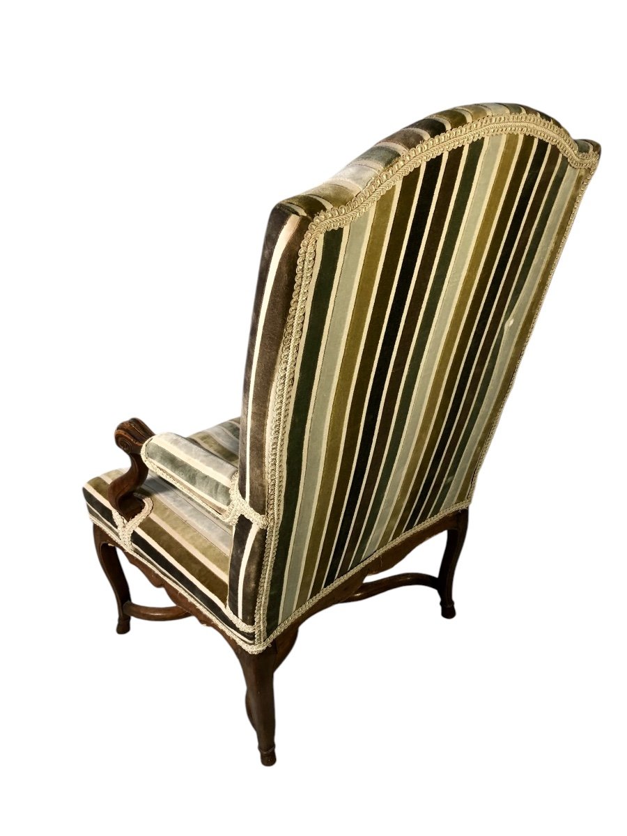 Regency High Back Walnut Armchair-photo-1