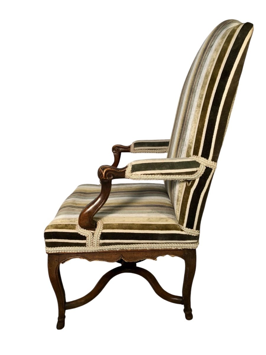 Regency High Back Walnut Armchair-photo-2