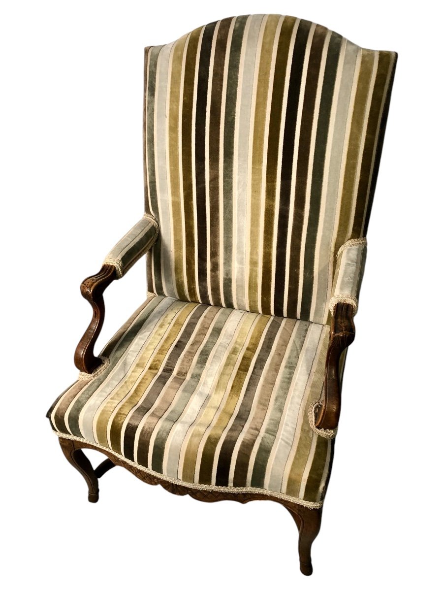 Regency High Back Walnut Armchair