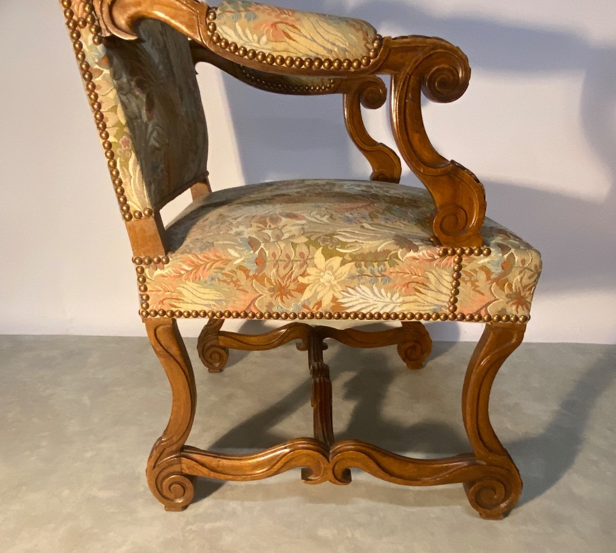 Louis XIII Style Armchair-photo-3