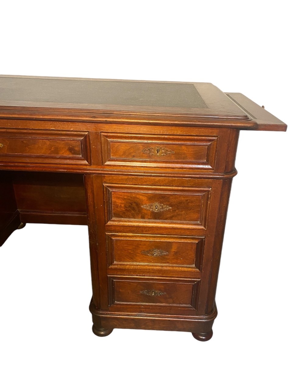 Double Sided Desk With Boxes In Mahogany 19th Century-photo-3