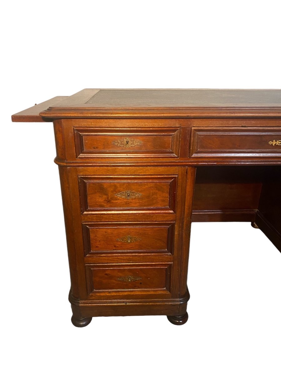 Double Sided Desk With Boxes In Mahogany 19th Century-photo-4