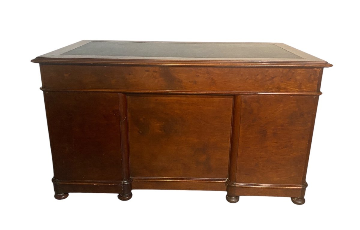 Double Sided Desk With Boxes In Mahogany 19th Century-photo-1