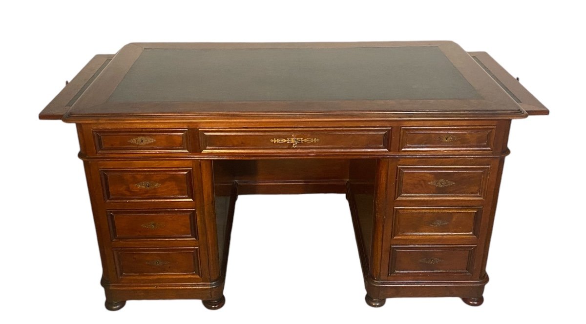 Double Sided Desk With Boxes In Mahogany 19th Century