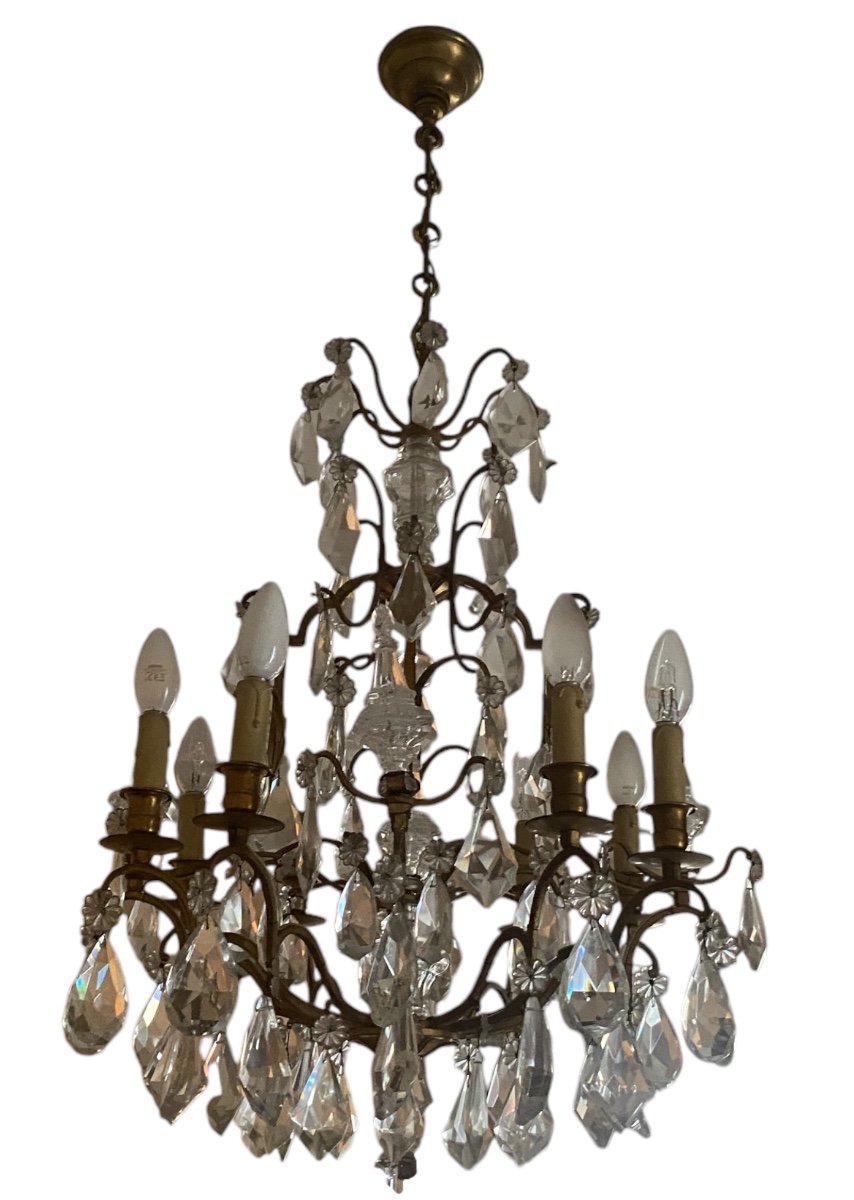 Eight Light Cage Chandelier 