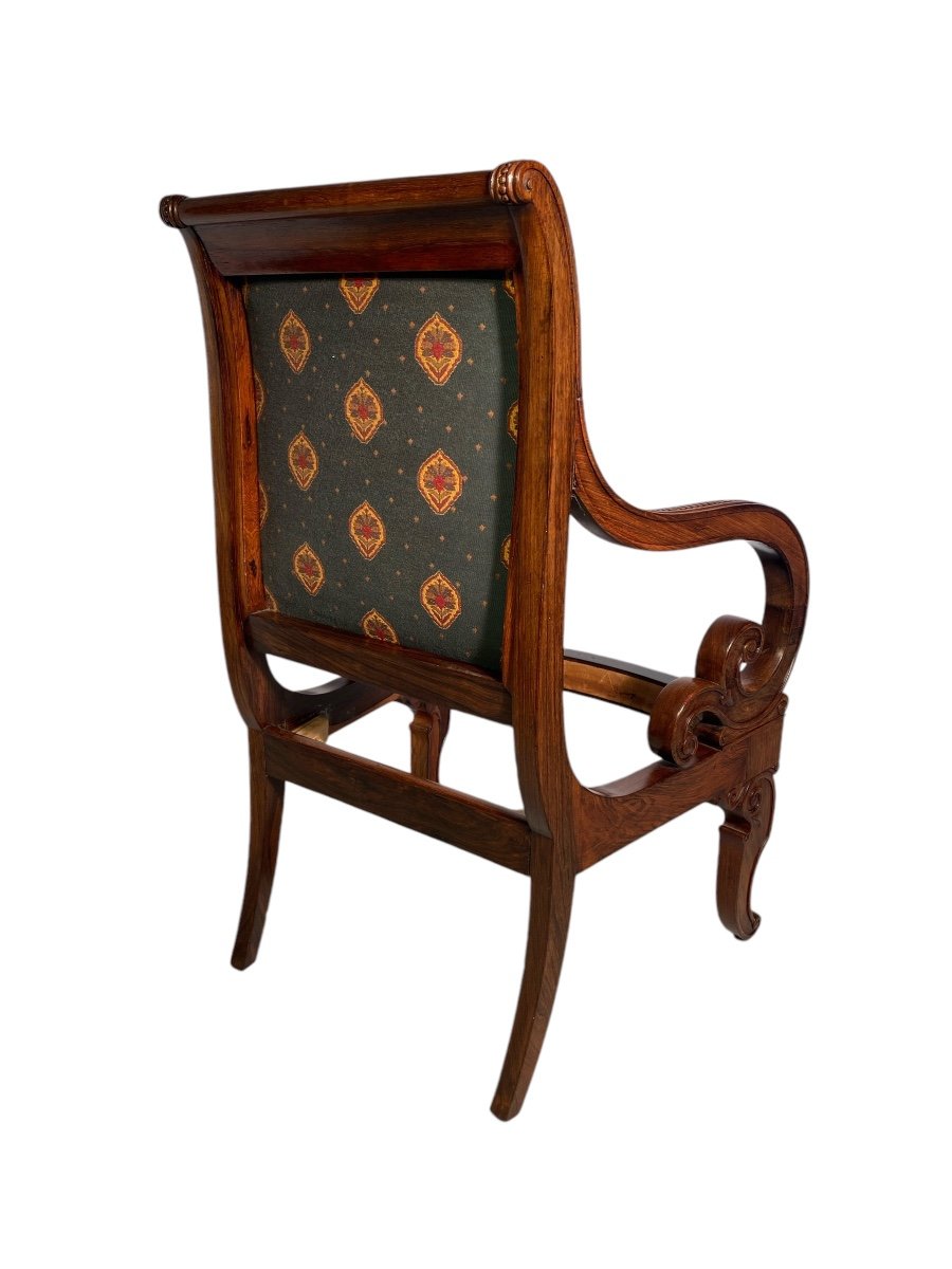 Rare 19th Century Rosewood Armchair-photo-1