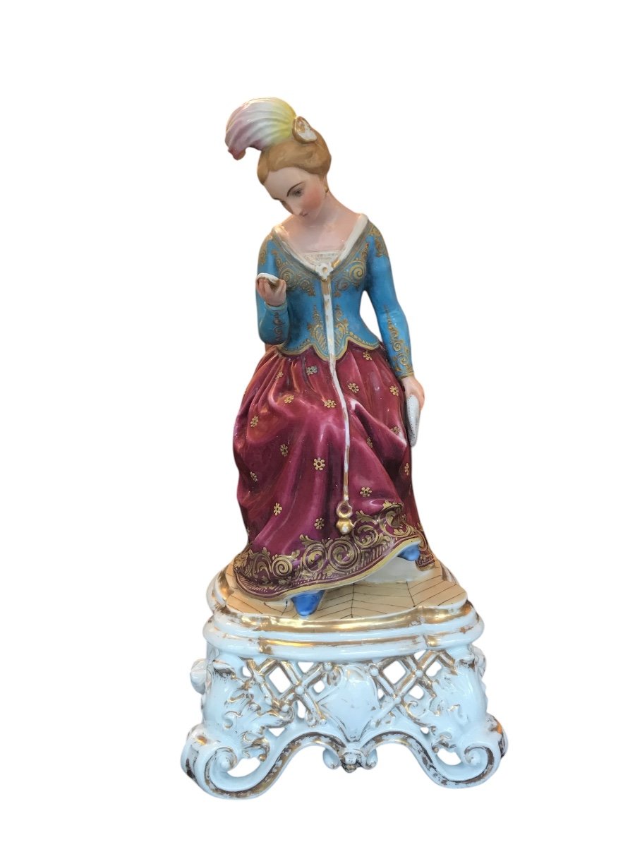 Paire De Personnages En Porcelaine -photo-3