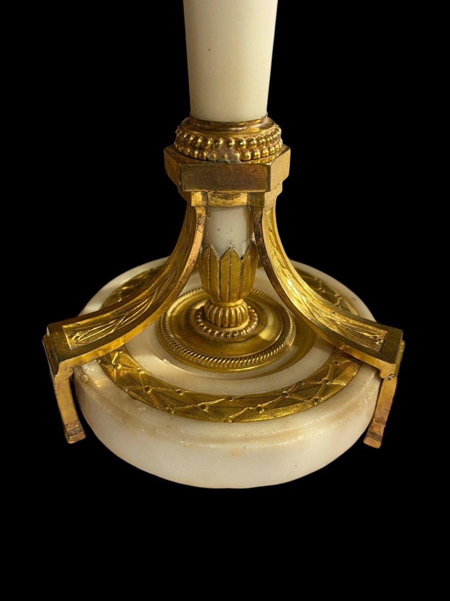 Paire De Bougeoirs  D’époque Louis XVI -photo-2