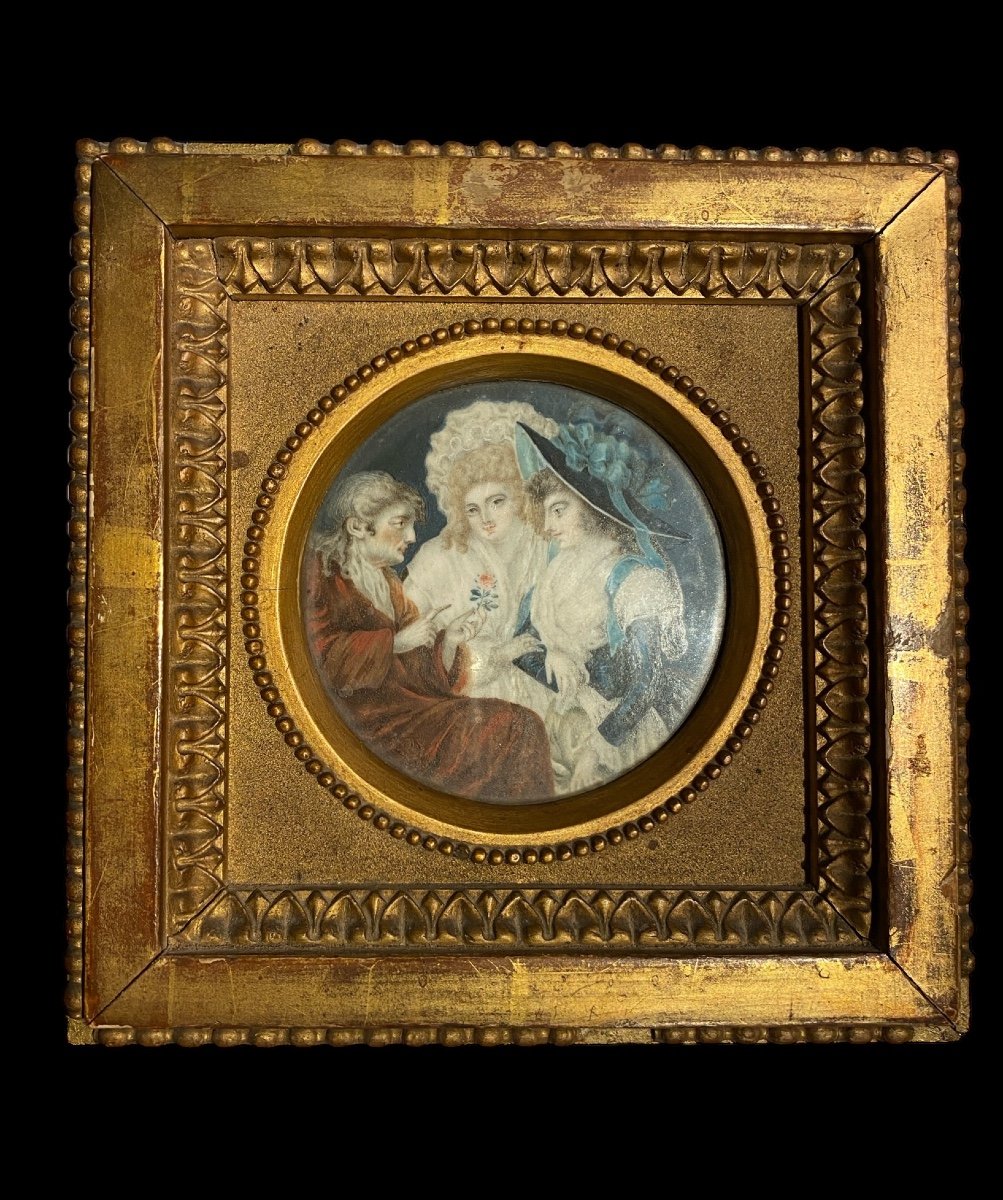 19th Century Round View Miniature