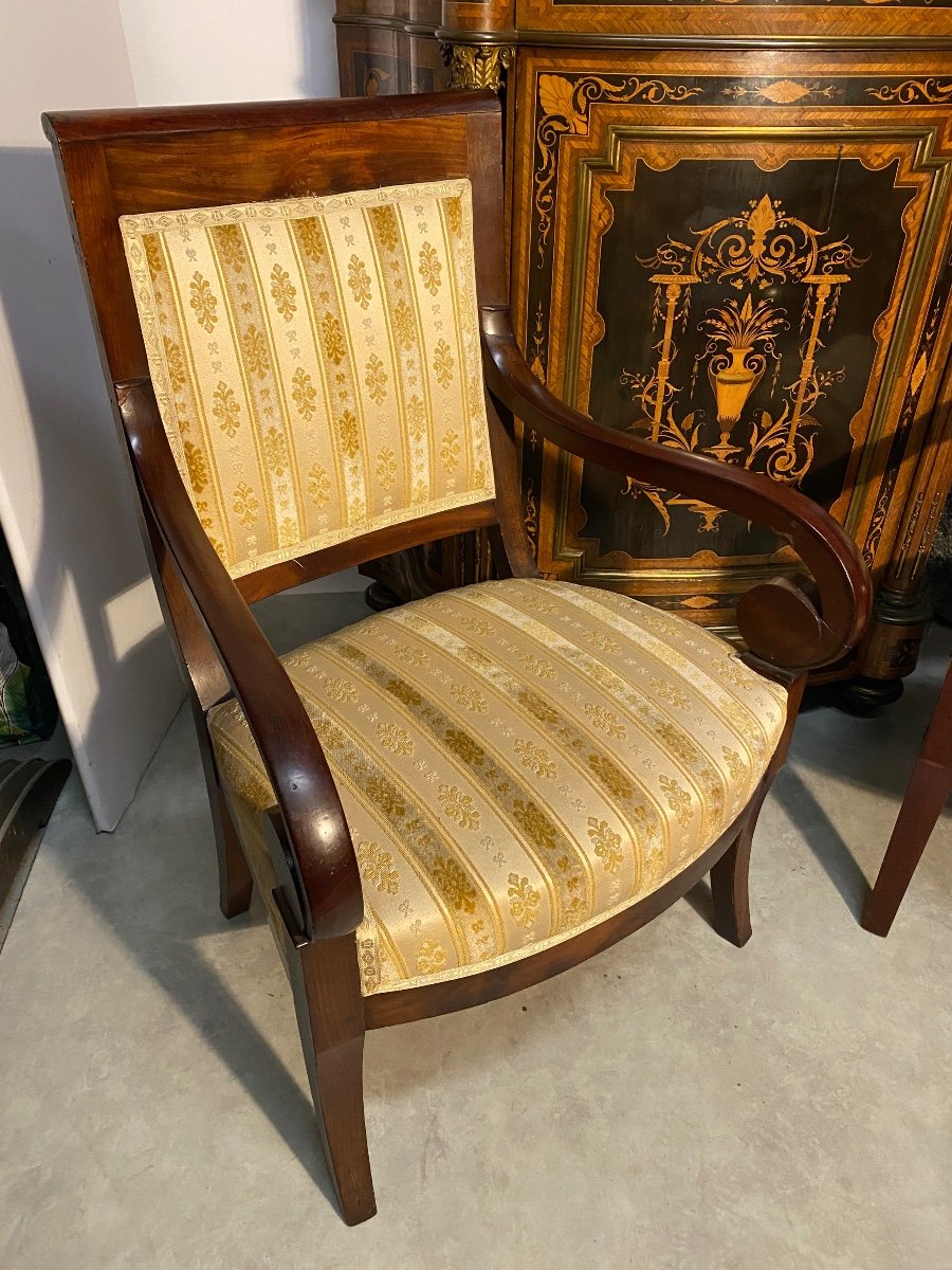 Pair Of Restoration Period Armchairs -photo-3