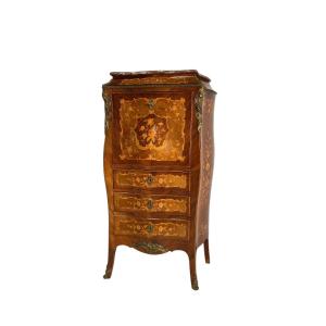 Napoleon III Secretary In Louis XV Style Marquetry