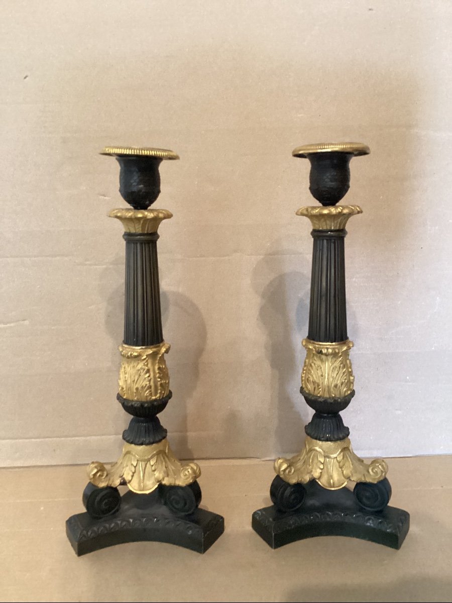 Pair Of Restoration Candlesticks-photo-2